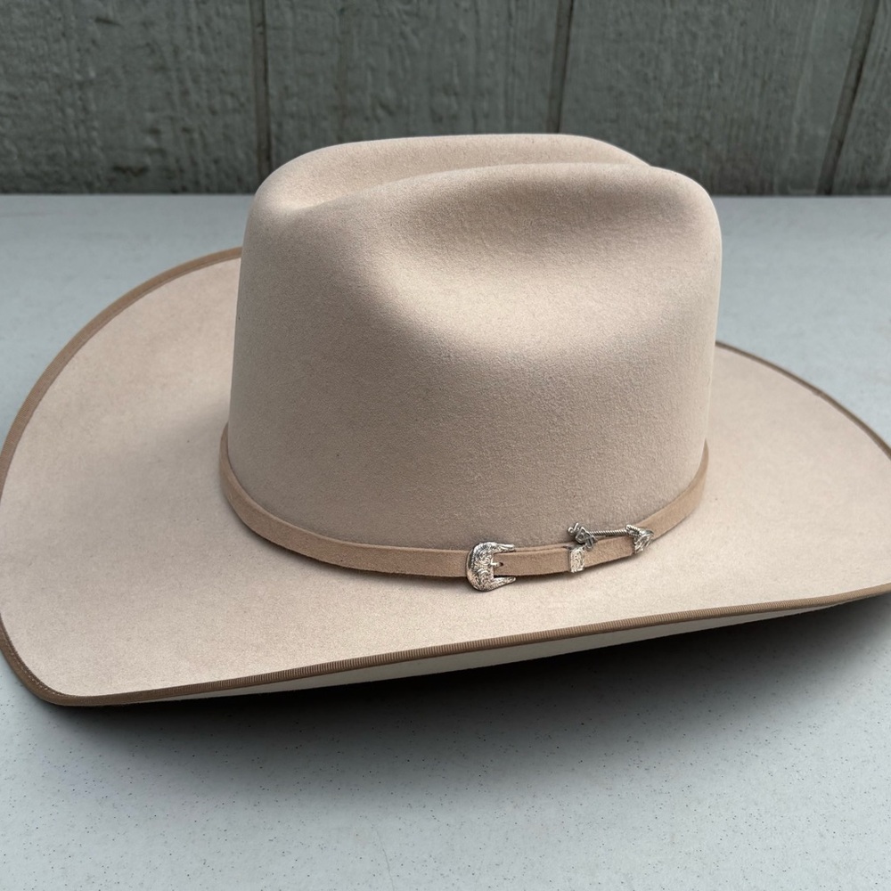 Stetson Cream Cowboy Hat with Silver Accents